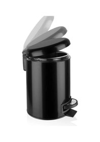 Resim Paslanmaz Elit Pedallı Çöp Kovası Siyah 12 Lt 000302-3 Siyah 