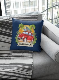 Resim Road To Datça Pamuklu Bol Renk Seçenekli (kare Yastık) 