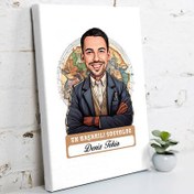 Resim Karikatürlü En İyi Erkek Sosyolog Kanvas Tablo 