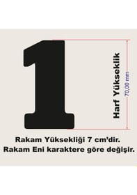 Resim Stencil Rakam Boyama Şablonu X013-sayı Rakam Yüksekliği 7 Cm 