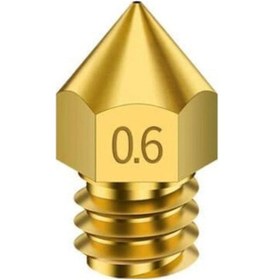 Resim 3d Yazıcı-printer Mk8 0.6mm Pirinç Nozzle 