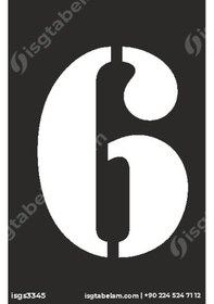 Resim 6 Rakamı Boyama Şablonu (Set2) 
