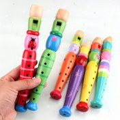 Resim 1 adet Ahşap Karikatür Kaydedici Oyuncak, Çocuklar için Bariton Müzik Aleti, Başlangıç Flütü, Eğitici Müzik Aydınlatması, Noel ve Doğum Günü Hediyeleri için İdeal, 3 yaş ve üzeri için Uygun 