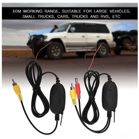 Resim Moveevo 2.4g Kablosuz Video Alıcı-verici, Araç Geri Görüş Kamerası Sinyal Dönüştürücü, 50m Menzil, Av/2.5mm Arayüz, Dc 12v A Tipi Nilüfer Bağı 