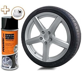 Resim Foliatec Jant Metal Sprey Metalik Gümüş Mat Folyo Yüzey Kaplama Seti 2x400 ML 