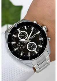 Resim Lee Cooper Çelik Kordon&kasa Gümüş-siyah Renk Fonksiyonlu Erkek Kol Saati 3atm Bileklik Sdlc004 Gümüş - Siyah 