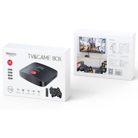 Resim m.tk moveteck Ultra Hd 4K Android TV Box Medya Oynatıcı + TV Game Box 2'Li Gamepad Joystick Kol + HDMI Wireless 
