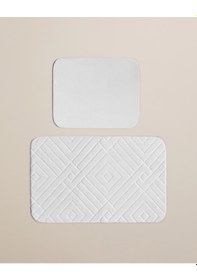 Resim English Home Twillow Kaydırmaz Taban Banyo Paspası Seti 60x80 Cm + 40x60 Cm Açık Gri Açık Gri 