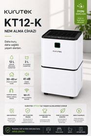 Resim Kurutek KT12-K (Wi-Fi + ION) Nem Alma ve Hava Temizleme Cihazı 