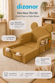 Resim Dizanor Mini Nest 6’sı 1 Arada Modüler Bebek Oyun Parkı, Park Yatak, Beşik, Baza, Oyun Alanı ve Top Havuzu 