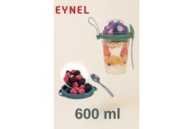 Resim Eynel 1 Adet Take N Go Kaşıklı Hazneli Meyveli Yoğurt Kutusu Piknik Iş Atıştırmalık Müsli Granola Süt 