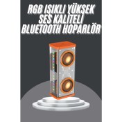 Resim Techno Stock Bluetooth Hoparlör Şeffaf Mecha Rgb Işıklı Çift Hoparlör 5.0 Bluetooth 