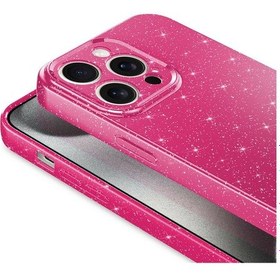 Resim İphone 15 Pro Uyumlu Kamera Korumalı Simli Lüks Zore Koton Kılıf-pembe Koyu Pembe Koyu 
