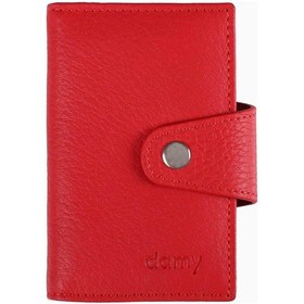 Resim Damy Hakiki Deri Rfıd Korumalı Akordiyon Kartlık 415 - Kırmızı - Kırmızı 