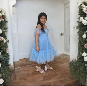 Resim Ahsenim Bebe Sim Ip Aski Kız Çocuk Kisa Abiye Elbise 