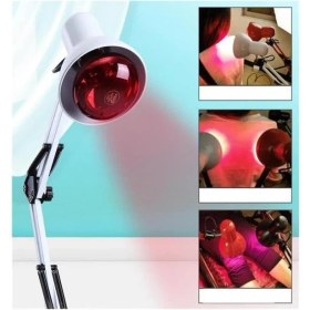 Resim 250W Infrared Kırmızı Ampul E27 Isıtıcılı Lamba Kırmızı Işık 