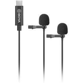 Resim BOYA BY-M3D Type-c Telefon İkili Yaka Mikrofonu Siyah 