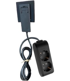 Resim Viko Uzatma Kablosu Siyah 2 Li 1.5m Ultra İnce Fiş - Dar Alanlarda Maksimum Yer Tasarrufu Sağlar. 1.5 M 