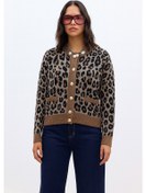 Resim Fashion Friends Bayan Hırka 25k0083k1 Leopar Leopar 