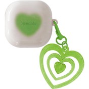 Resim Microsonic Samsung Galaxy Buds 2 Pro Kılıf Süslü Renkli Kalp Desenli Yeşil 