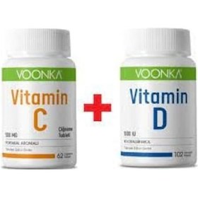Resim Voonka C Vitamini 62 Çiğneme Tableti + D Vitamini 102 Tablet 
