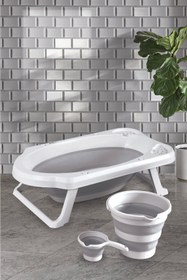 Resim Zuu Baby Gri Katlanır Banyo Seti 