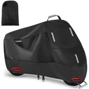 Resim Motosiklet Koruması Xxl: Yağmurluk, Güneş Engeli Ve Yansıtıcı Şeritli, 210d Oxford Kumaşlı, Universal, Taşıma Çantasıyla 