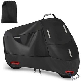 Resim Motosiklet Koruması Xxl: Yağmurluk, Güneş Engeli Ve Yansıtıcı Şeritli, 210d Oxford Kumaşlı, Universal, Taşıma Çantasıyla 