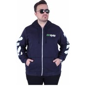 Resim Mocgrande Büyük Beden Kapüşonlu Fermuarlı 3ip Sweat Mg 25718 Lacıvert Lacivert 