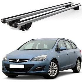 Resim Kanca Astra J Kombi 2010-2015 Uyumlu Gri Kilitli Ara Atkı 110cm Port Bagaj Tavan Barı 