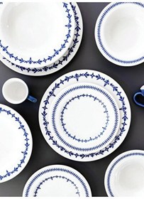 Resim Porser Porselen Blue Orbit Yemek Takımı 6 Kişilik 24 Parça 