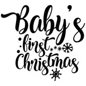 Resim Genel Markalar Babys First Christmas - Araç, Oto, Laptop, Duvar Uyumlu Sticker 20*18 Cm 