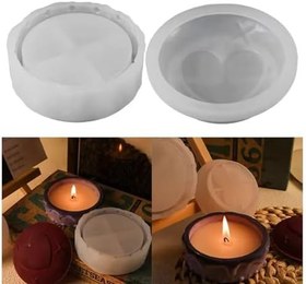 Resim Silikon Kalıp Beton Kalp Kapaklı Çiçek Saksıları Sukulent Saksılar Ve Mumluk Kalıbı 