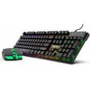 Resim Inca IKG-448 USB Q Trk Rgb LED Aydınlatmalı Mekanik Hisli Siyah Gaming Klavye - Mouse Set 