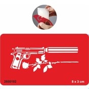 Resim Susturucu Silah Ve Gül Tattoo Geçici Dövme Şablonları Kına Kalıpları 