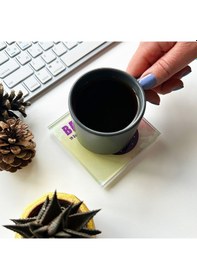 Resim Decorita Cam Bardak Altlığı Burçlar - Balık Burcu 4'lü Takım Çok Renkli 