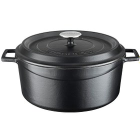 Resim Lava Edition Serisi Yekpare Kulplu 28 CM Döküm Demir Siyah Yuvarlak Tencere LV Y TC 28 EDT K2 MAT BL 