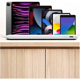 Resim Zengemtx Dokunmatik Kalem Beyaz Şarjlı Yedek Uçlu Android Ve Apple Uyumlu iOS Uyumlu 