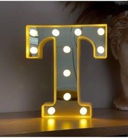 Resim Bilger 3d Işıklı Led Harf Dekoratif Aydınlatma, Sarı, 10 x 10 