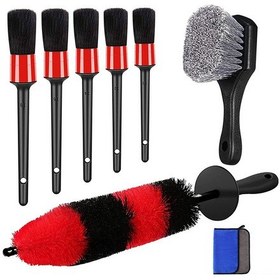 Resim Youtek Otomobil Temizlik Seti 8 Parça: Detay Fırça, Klima Fırça Ve Eldiven İle Tamamen Temizlik Çözümü 