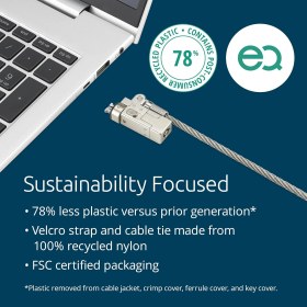 Resim Kensington Eq Slim Nanosaver 2.0 Anahtarlı Kilit 