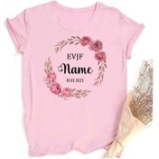 Resim Menıscounter Kişiselleştirilmiş Evjf Takımı Gelin Tişört - Bekarlığa Veda Partisi - Özel Ad Nedime Tişörtyellowkadın Yellow 