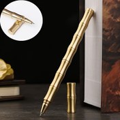 Resim 0.5mm Metal Pirinç Tükenmez Kalem - Nötr Tasarım, 1 Adet Kalem + 10 Yedek Uç Dahil, Ofis ve Okul Kullanımı İçin Akıcı Yazım, Öğrenciler için Mükemmel Okula Dönüş Hediyesi 