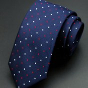 Resim Geometrik Dar Kravat - 6cm Genişlik, Yüksek Kaliteli Klasik Stil, Düğünler, Partiler, Danslar ve İş Etkinlikleri için Uygun - Dokuma Kumaşlı Polyesterden Yapılmıştır 