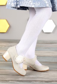 Resim Kiko Kids Angelina Kum Simli Günlük Kız Çocuk 4 Cm Topuklu Abiye Ayakkabı 