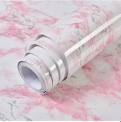 Resim Geeksen 5m Su Geçirmez Kendinden Yapışkanlı Mermer Desenli Duvar Kağıdı - Mutfak, Banyo Ve Oturma Odası İçin 