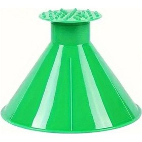 Resim Gateesat Yeşil Buz Kazıyıcı Yağ Hunisi - Araç Camı Kar Küreği Buz Temizleme Aracı Kışlık Aksesuar 