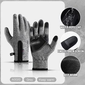Resim Liangduo Shop 20-Gy Tarzı S Beden Kyncilor Erkek Kadın Kış Eldiven Açık Spor Dokunmatik Ekran Su Geçirmez Polar Eldiven Kayak Yürüyüş Bisiklet Eldiveni (Yurt Dışından) 