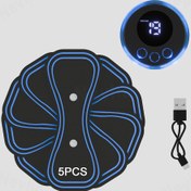 Resim EMS Sihirli Cihaz, EMS Cep Masaj Sticker, EMS Yama Myofascial Cihaz, 8 Mod ve 19 Intensite, Type-C Şarj, Spor Salonu Kalitesinde Deneyim 