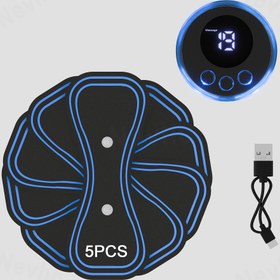 Resim EMS Sihirli Cihaz, EMS Cep Masaj Sticker, EMS Yama Myofascial Cihaz, 8 Mod ve 19 Intensite, Type-C Şarj, Spor Salonu Kalitesinde Deneyim 